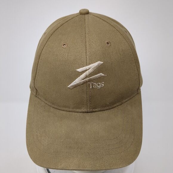 Z Tags Strapback Hat Tan One Size Adjustable Embroidered Solid 6 Panel - Picture 2 of 8